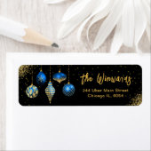 Eleganter königsblauer Weihnachts-Schmuck (Insitu)
