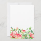 Eleganter Korallengarten aquamarine Rose Geburtsta Einladung (Rückseite)