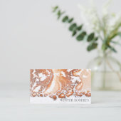 Eleganter Korallenmarmor beruflich Visitenkarte (Stehend Vorderseite)