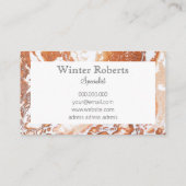 Eleganter Korallenmarmor beruflich Visitenkarte (Rückseite)