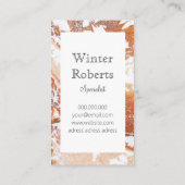 Eleganter Korallenmarmor beruflich Visitenkarte (Rückseite)