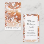 Eleganter Korallenmarmor beruflich Visitenkarte (Vorne/Hinten)