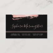 Eleganter korallenmetallurgischer Foil Paint Strok Visitenkarte (Rückseite)