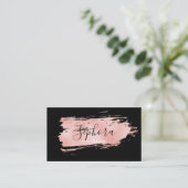 Eleganter korallenmetallurgischer Foil Paint Strok Visitenkarte (Stehend Vorderseite)