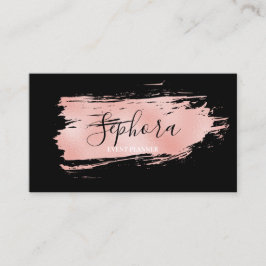 Eleganter korallenmetallurgischer Foil Paint Strok Visitenkarte