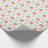 Eleganter Korallenrosa Rote Minte Blaue grüne Schn Geschenkpapier (Ecke)