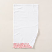 Eleganter korallenroter Floral Paisley Vogelbeobac Badhandtuch Set (Handtuch)