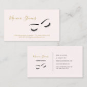Eleganter Kosmetologe Eyebrows und Eylashes Visitenkarte (Vorne/Hinten)
