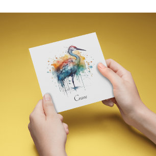 Eleganter Kranich: Aquarellkunst, individuell
