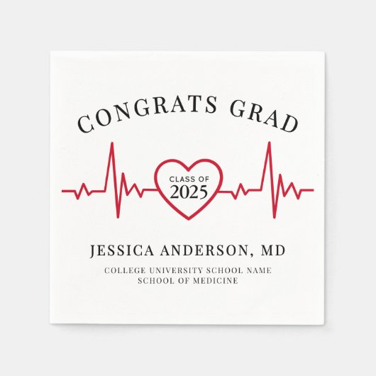 Eleganter Krankenpfleger Serviette (Vorderseite)