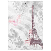 Eleganter Kranz aus rosa Blume. Klemmbrett (Rückseite)