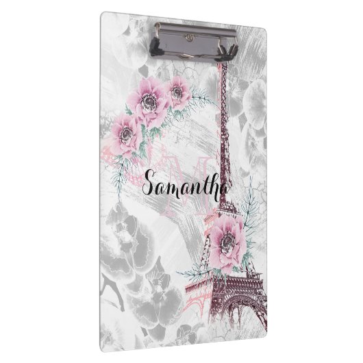 Eleganter Kranz aus rosa Blume. Klemmbrett (Rechts)