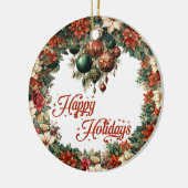 Eleganter Kranz aus Weihnachtsschmuck (Links)