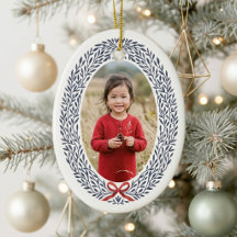 Eleganter Kranz-Bogen Weihnachts-Foto-Feiertag