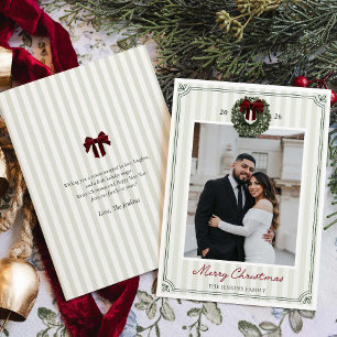 Eleganter Kranz Frohe Weihnachten Foto