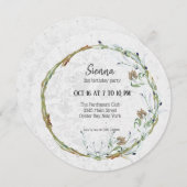 Eleganter Kranz für alle Anlässe Einladung (Vorne/Hinten)