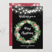 Eleganter Kranz mit String Lights Weihnachten (Vorne/Hinten)