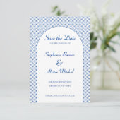 Eleganter Kreis Nahtloses Muster Geometric Rette Save The Date (Stehend Vorderseite)