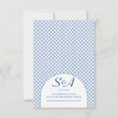 Eleganter Kreis Nahtloses Muster Geometric Rette Save The Date (Rückseite)