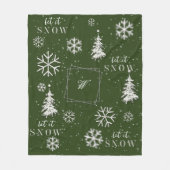 Eleganter Kristall Green lässt es Mit Monogramm we Fleecedecke (Vorderseite)