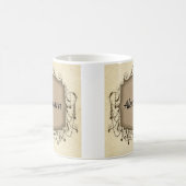 Eleganter Kronier Rahmen Personalisierter Name Kaffeetasse (Mittel)