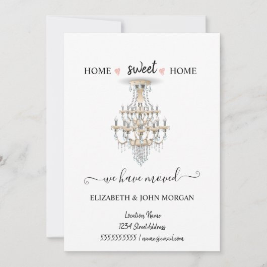 Eleganter Kronleuchter, den wir bewegt haben (Vorderseite)