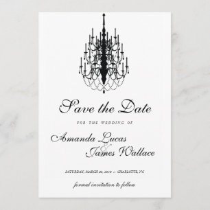eleganter Kronleuchter Save the Date