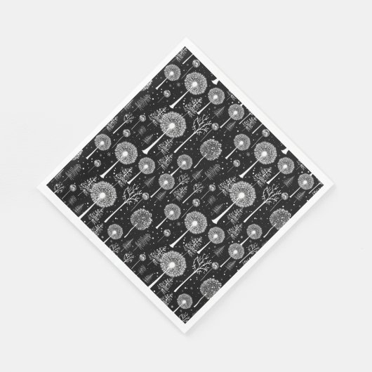 Eleganter Kronleuchter und Christbaum Serviette (Ecke)