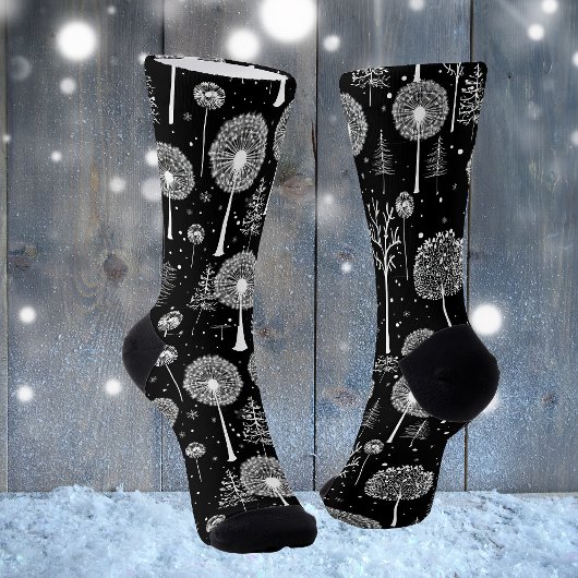 Eleganter Kronleuchter und Christbaum Socken