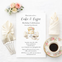 Eleganter Kuchen & Kaffee Geburtstagsfeier