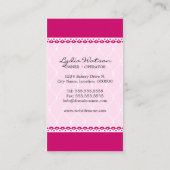 Eleganter Kuchen-Pop Bakeshop Visitenkarte (Rückseite)