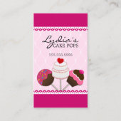Eleganter Kuchen-Pop Bakeshop Visitenkarte (Vorderseite)