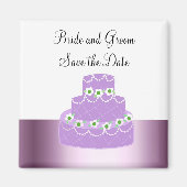 Eleganter Kuchen Save the Date Magnet (Vorne)