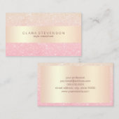 Eleganter Küken-RosengoldGlitter-Artberater Visitenkarte (Vorne/Hinten)