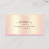 Eleganter Küken-RosengoldGlitter-Artberater Visitenkarte (Rückseite)