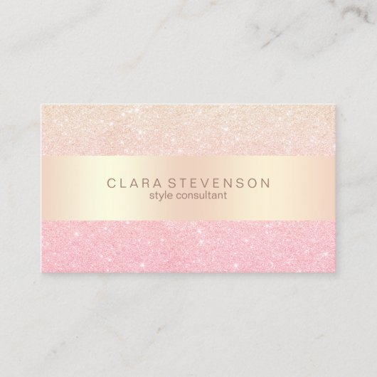 Eleganter Küken-RosengoldGlitter-Artberater Visitenkarte (Vorderseite)