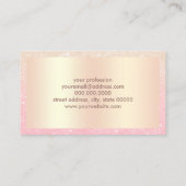 Eleganter Küken-RosengoldGlitter-Make-upkünstler Visitenkarte (Rückseite)