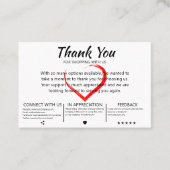 Eleganter Kundendanke Visitenkarte (Vorderseite)