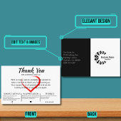 Eleganter Kundendanke Visitenkarte