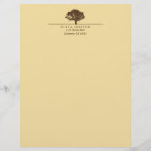 Eleganter kundenspezifischer Herbst der gelben Briefbogen (Vorderseite)