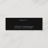 Eleganter künstlerischer fördernder mini visitenkarte (Rückseite)
