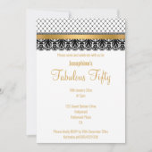 ELEGANTER KUNSTSTOM FABULOUS BEI 50 GOLDPLATTE EINLADUNG (Vorderseite)