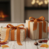 Eleganter Kupfer-dünn gestreift Geschenkpapier