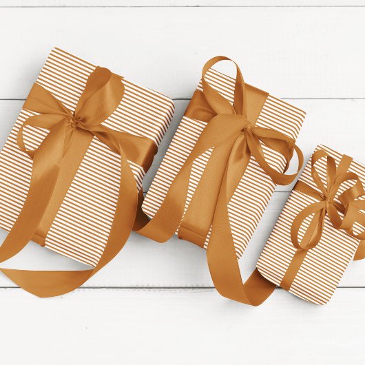 Eleganter Kupfer-dünn gestreift Geschenkpapier