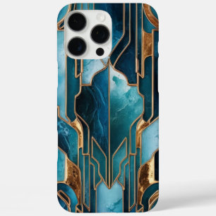 Eleganter Kupfer   Feminine Opulent Aquamarin Gold iPhone 16 Pro Max Hülle