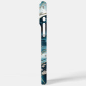 Eleganter Kupfer | Feminine Opulent Aquamarin Gold Case-Mate iPhone Hülle (Rückseite / Links)