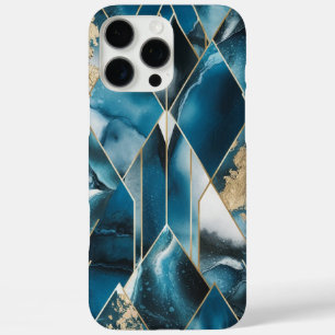 Eleganter Kupfer   Feminine Opulent Aquamarin Gold iPhone 16 Pro Max Hülle