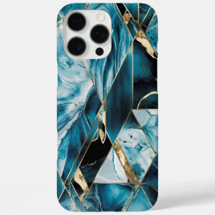 Eleganter Kupfer   Feminine Opulent Aquamarin Gold iPhone 16 Pro Max Hülle