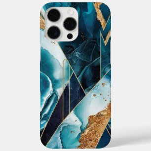 Eleganter Kupfer   Feminine Opulent Aquamarin Gold iPhone 16 Pro Max Hülle