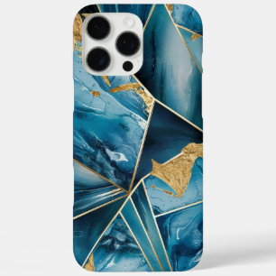 Eleganter Kupfer Feminine Opulent Aquamarin Gold iPhone 16 Pro Max Hülle
